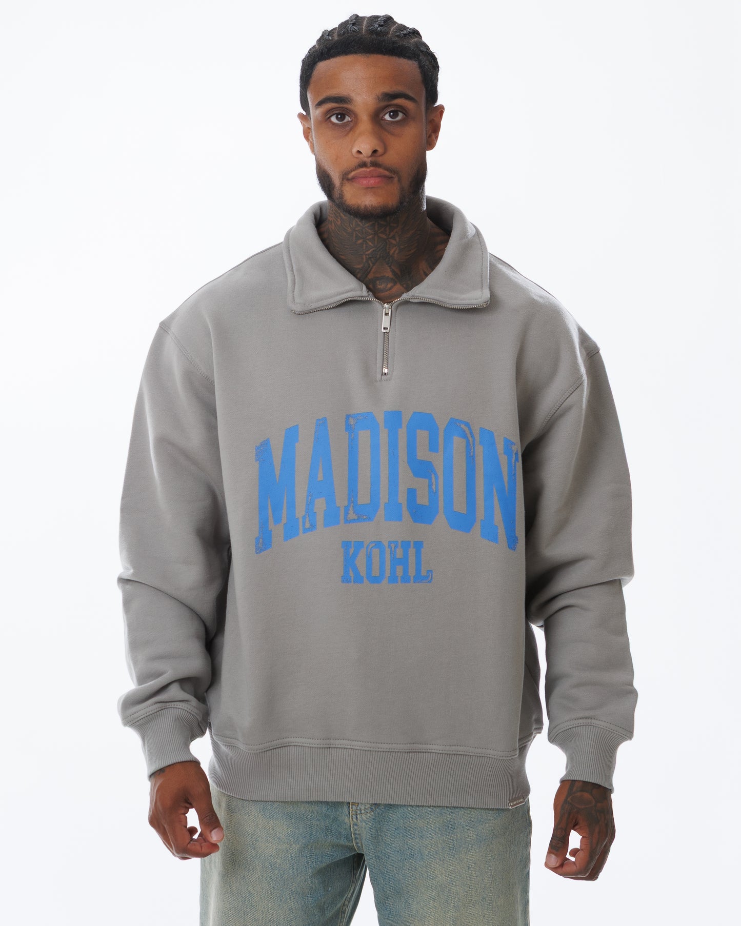 MK Archie Relaxed 1/4 Zip Slate/Marina