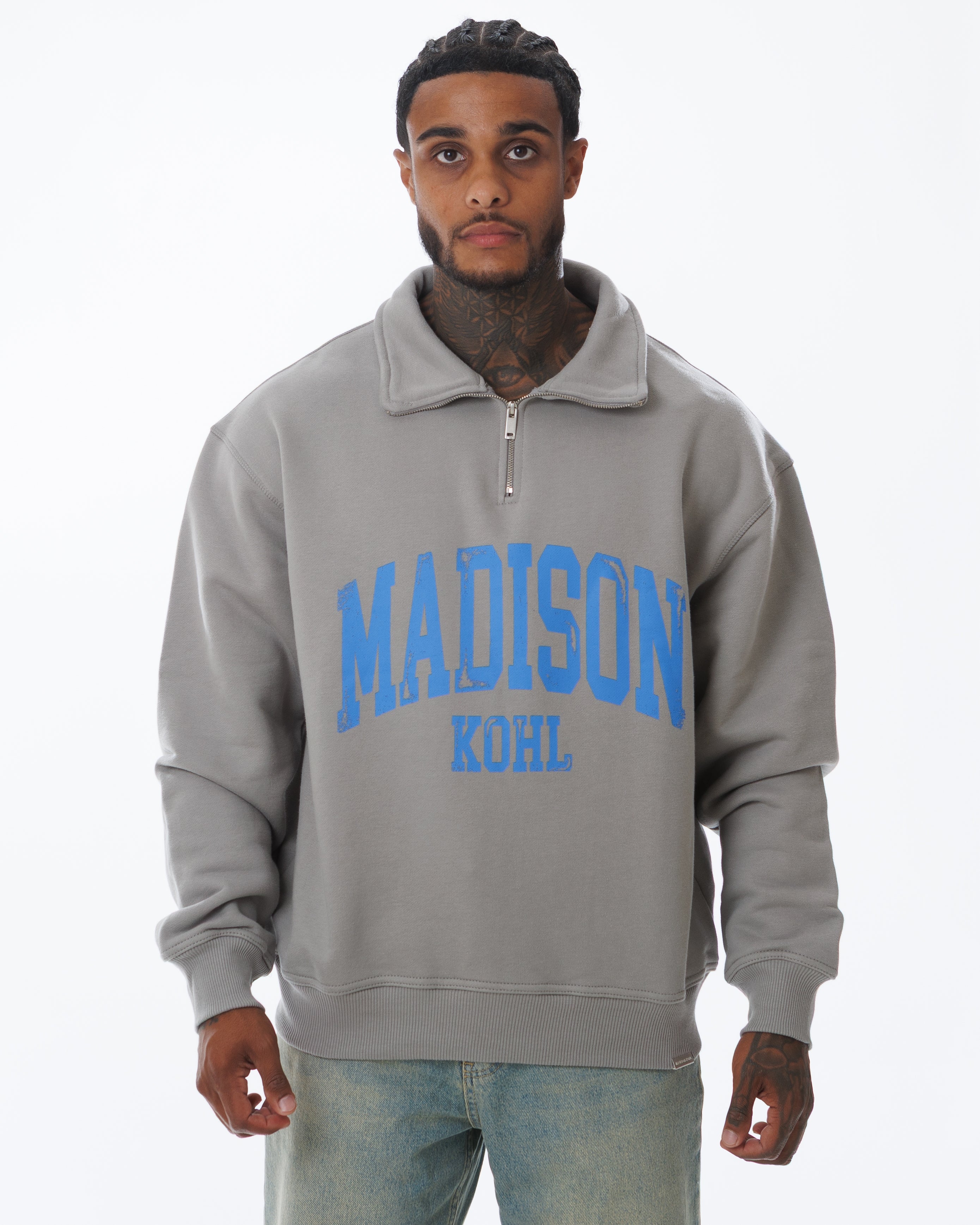 MK Archie Relaxed 1/4 Zip Slate/Marina