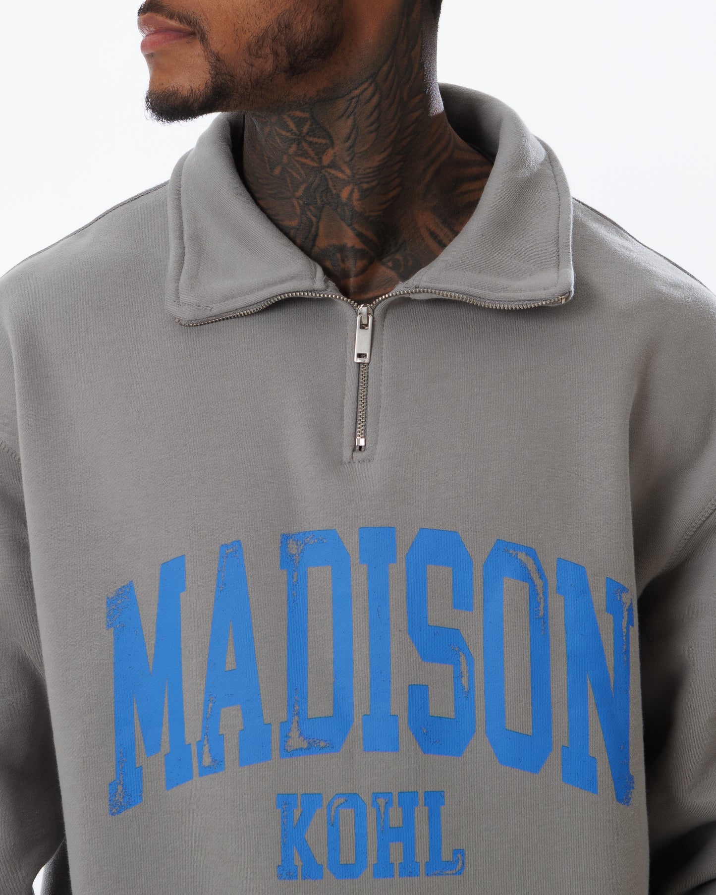 MK Archie Relaxed 1/4 Zip Slate/Marina