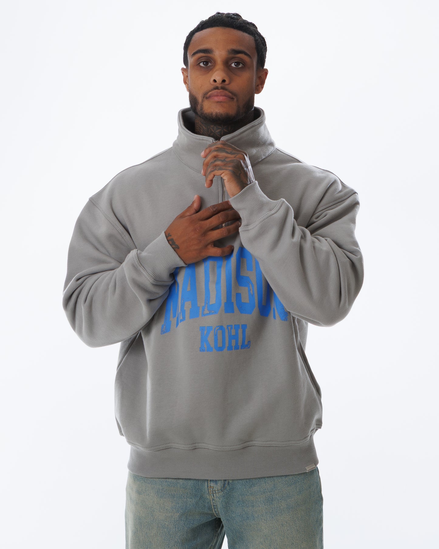 MK Archie Relaxed 1/4 Zip Slate/Marina