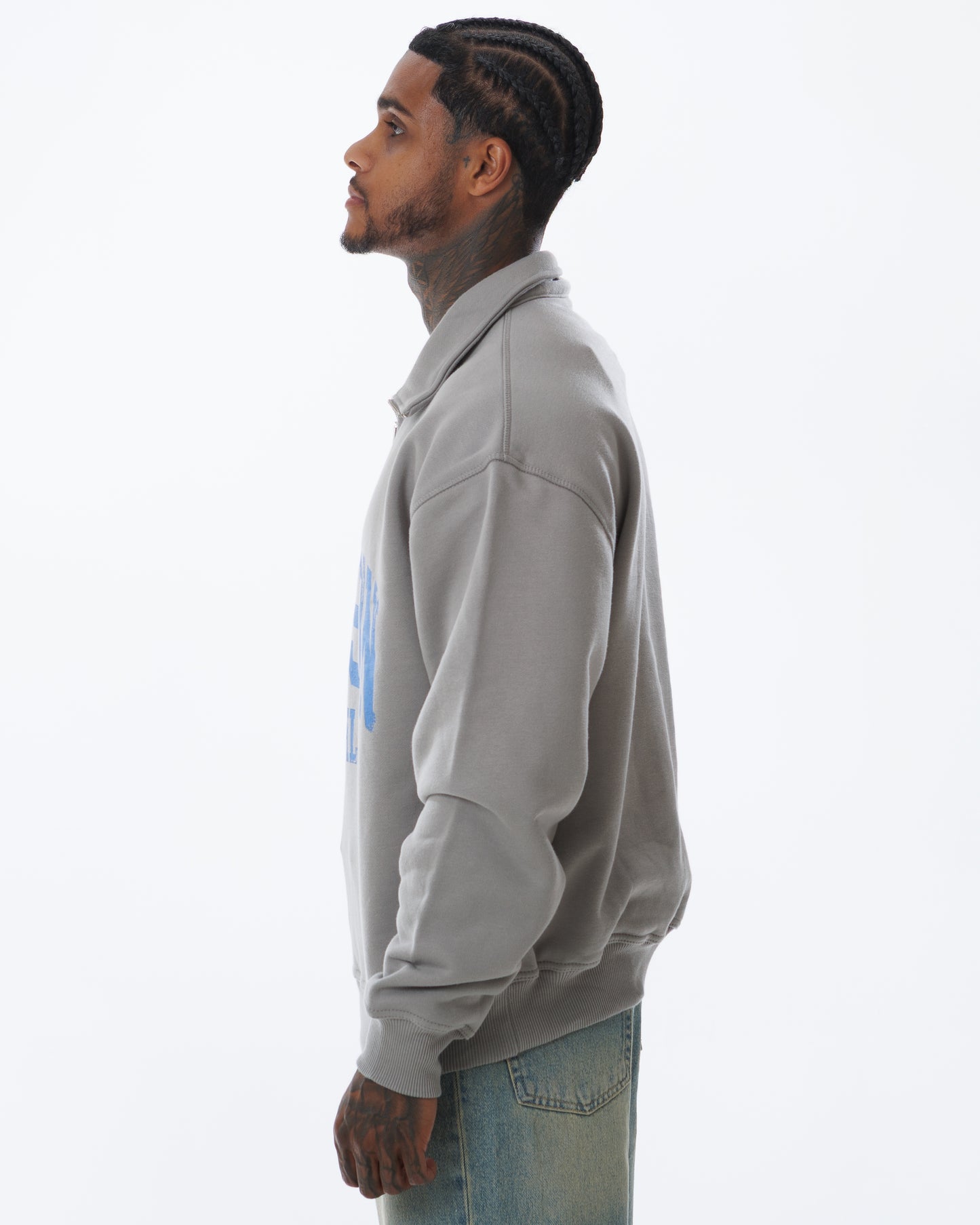MK Archie Relaxed 1/4 Zip Slate/Marina