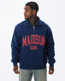 MK Archie Relaxed 1/4 Zip Navy/Fuchsia