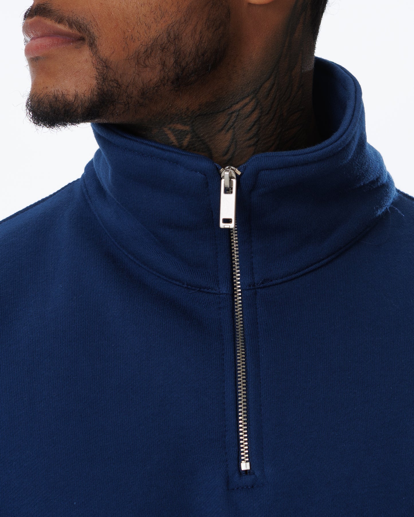 MK Archie Relaxed 1/4 Zip Navy/Fuchsia
