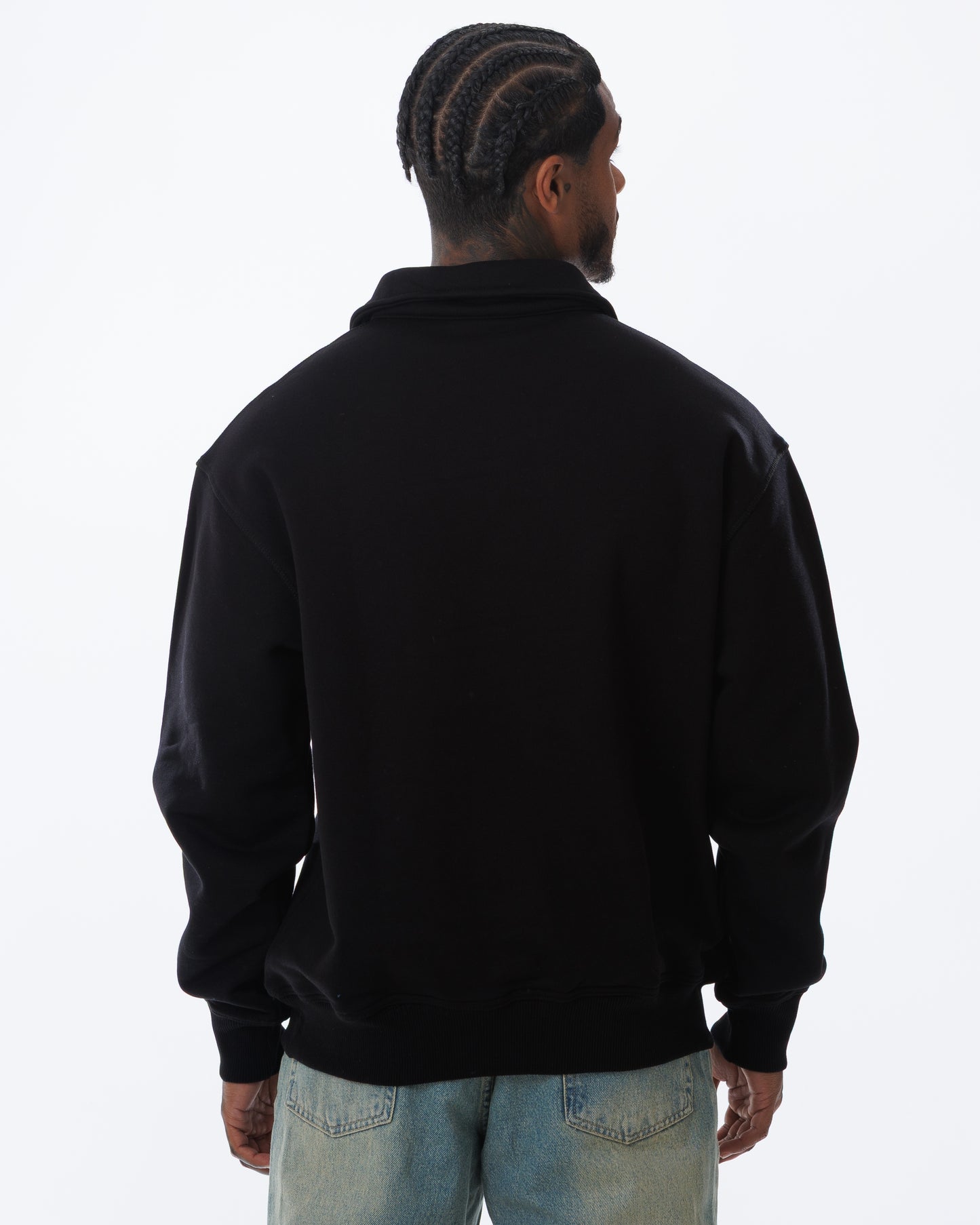 MK Archie Relaxed 1/4 Zip Black/DSky
