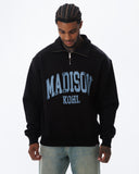 MK Archie Relaxed 1/4 Zip Black/DSky