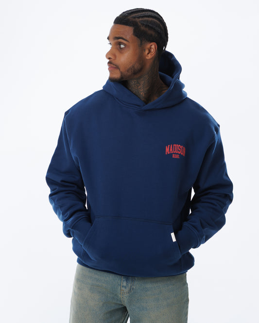 MK Archie Relaxed OTH Hoodie Navy/Fuchsia