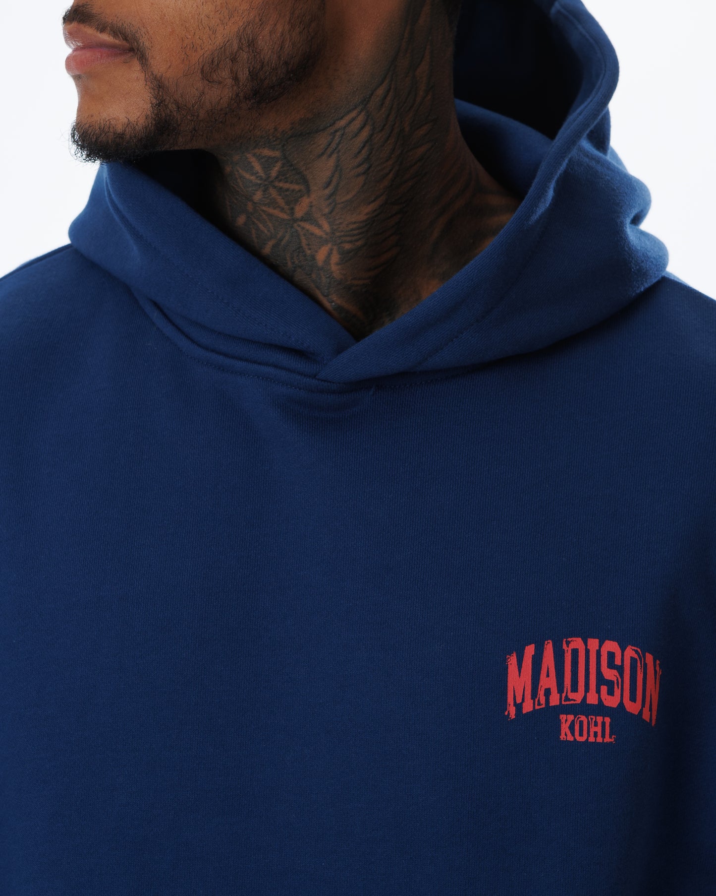 MK Archie Relaxed OTH Hoodie Navy/Fuchsia