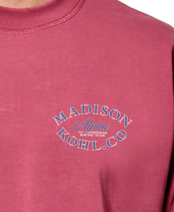 MK Alpine Relaxed T Shirt  Burgundy