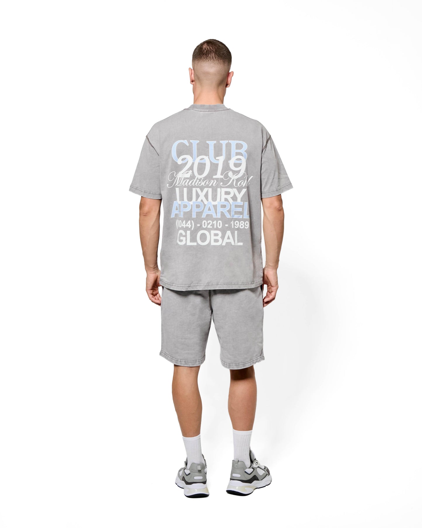 MK Club Relaxed T Shirt Grey Wash / Placid Blue