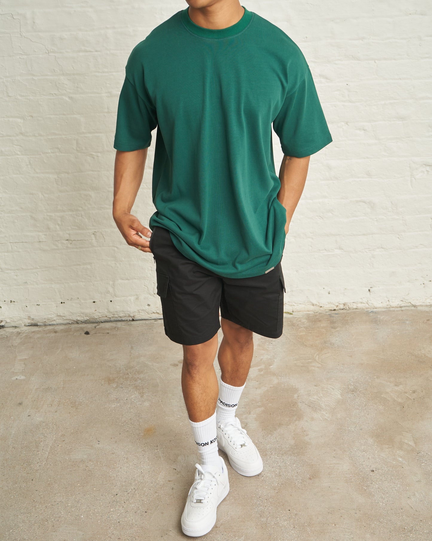 300gsm ESSENTIAL OVERSIZED T/SHIRT - GREEN