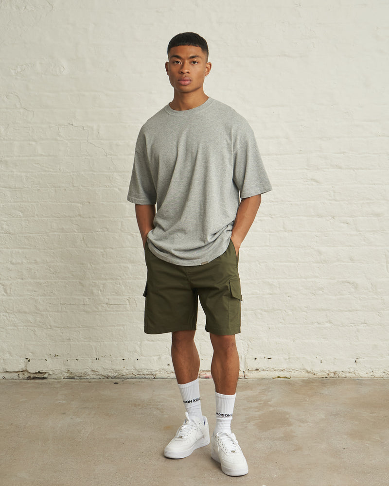 300gsm ESSENTIAL OVERSIZED T/SHIRT - GREY