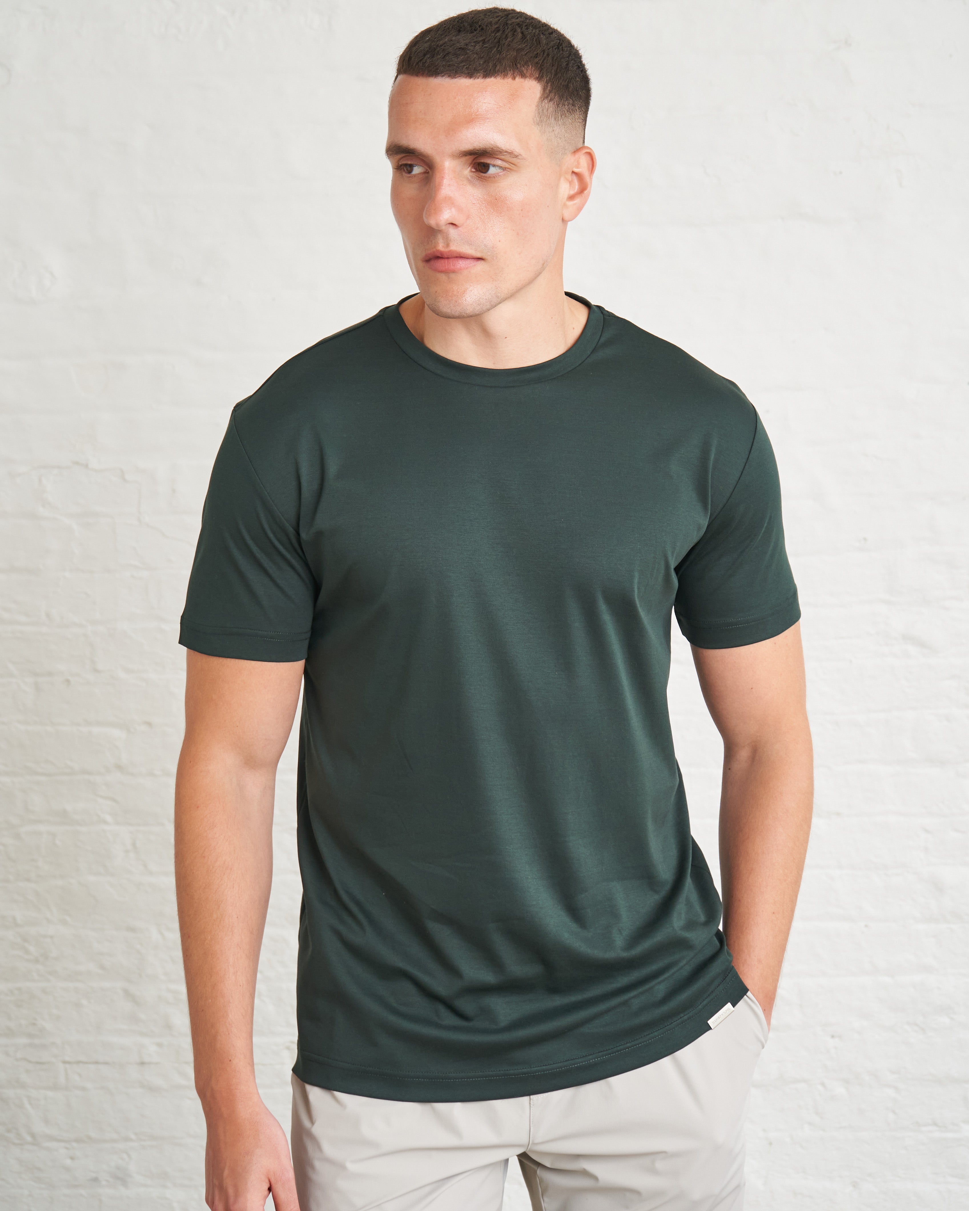 100 MERCERISED COTTON TSHIRT RACING GREEN Madison Kohl