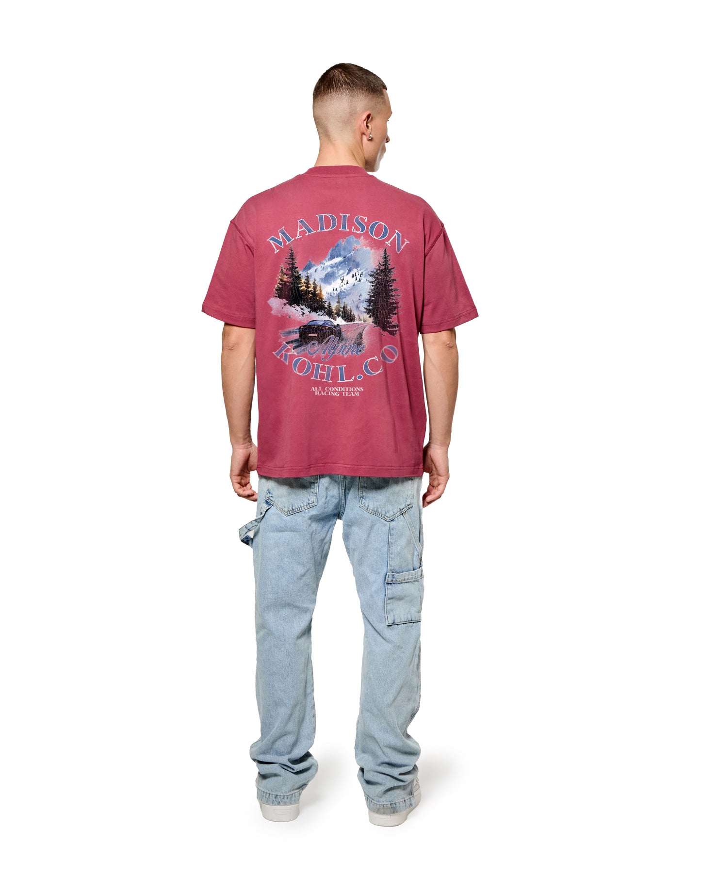 MK Alpine Relaxed T Shirt  Burgundy