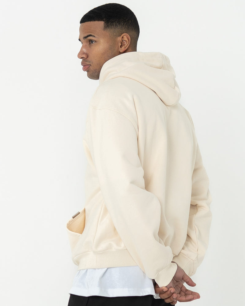 500gsm ESSENTIAL OVERSIZED HOODIE - OFF WHITE